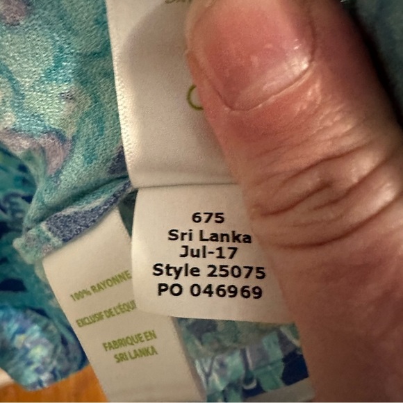 Lilly Pulitzer Jane Shift Dress, Size 00, Blue White Tropical Print - Picture 7 of 10